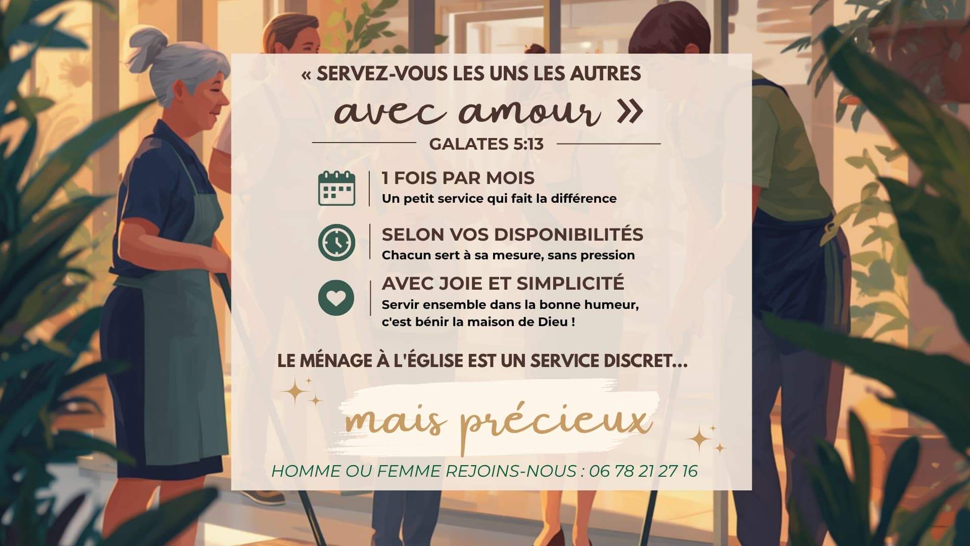 Service ménage de l'église